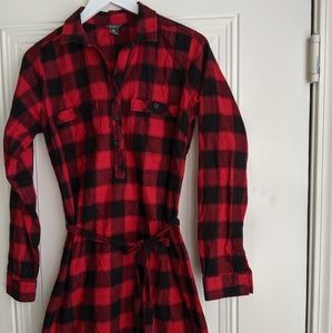 Eddie Bauer Flannel Shirt Dress
